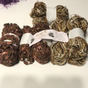 5 SKEINS PLUS YARN.  UNUSUAL NEW